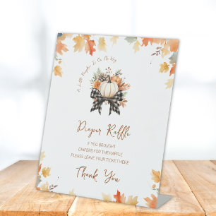 Diaper Raffle Sign Little Pumpkin Fall Baby Shower