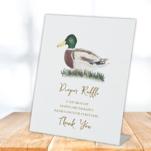 Diaper Raffle Sign Mallard Duck Baby Shower