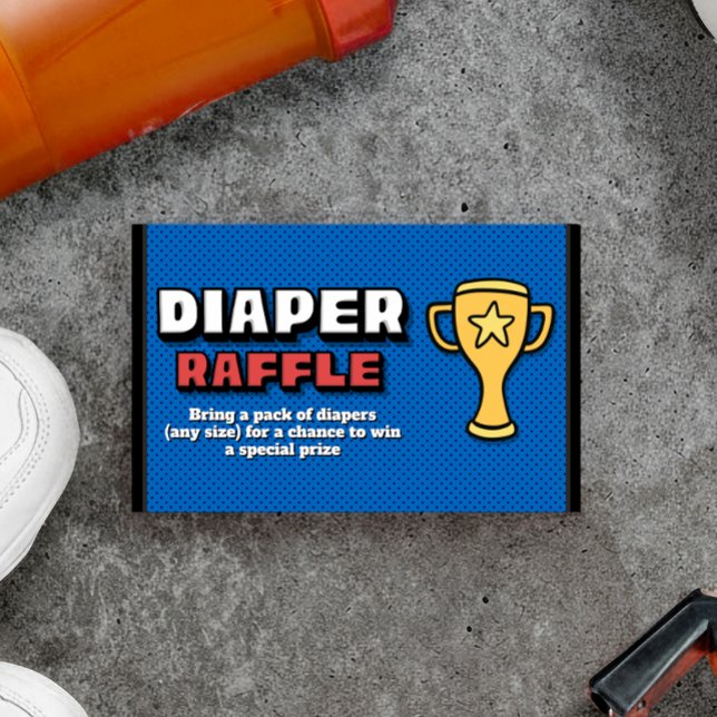 Diaper Raffle - Soccer Baby Shower Enclosure Card (Diaper Raffle - Soccer Baby Shower Enclosure Card)
