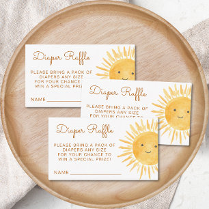 Diaper Raffle Sun Baby Shower Enclosure Card