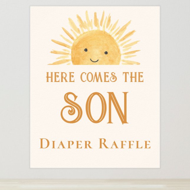 Diaper Raffle Sun Baby Shower Sign (Creator Uploaded)