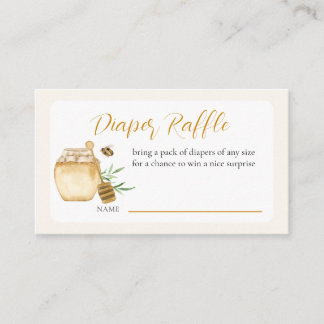Diaper Raffle Ticket Bee Themed Baby Shower Game E Enclosure Card