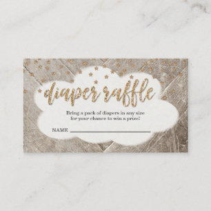 Diaper Raffle Ticket Insert for Rustic Invitation