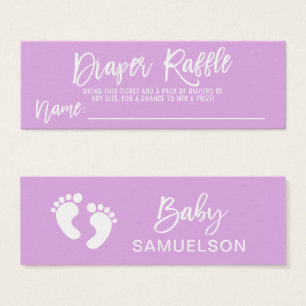 DIAPER RAFFLE Ticket LAVENDER Baby Shower