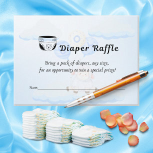 Diaper Raffle Ticket Little Lamb Soaring High  Enclosure Card