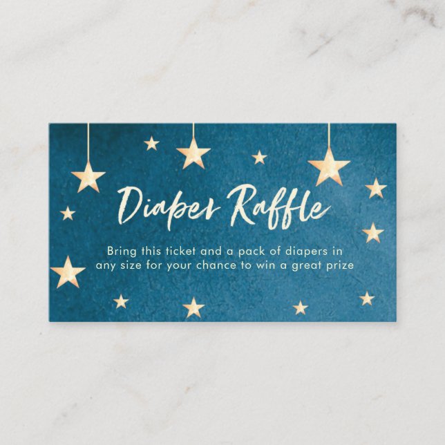 Diaper Raffle ticket | Twinkle little star Enclosure Card (Front)