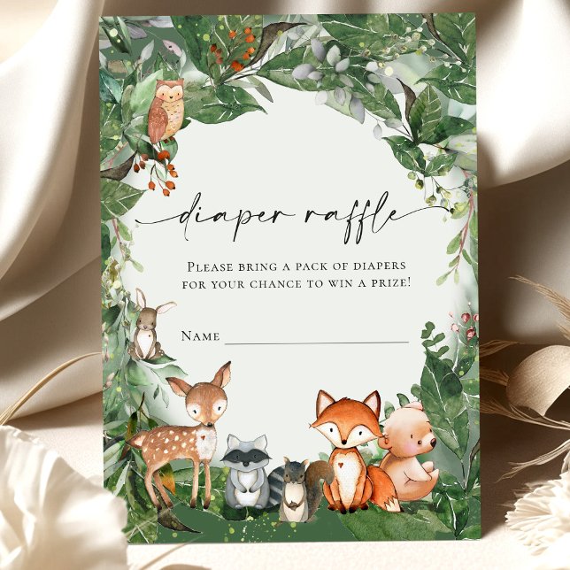 Diaper Raffle Ticket Woodland (Creator Uploaded)