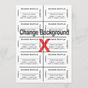 Diaper Raffle Tickets Custom Create Invitation