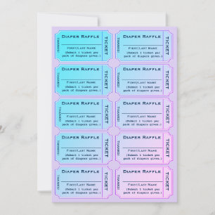 Diaper Raffle Tickets Invitation