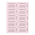 Diaper Raffle Tickets Pink Invitation