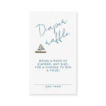 Diaper Raffley Nautical Waves Blue Boy Shower