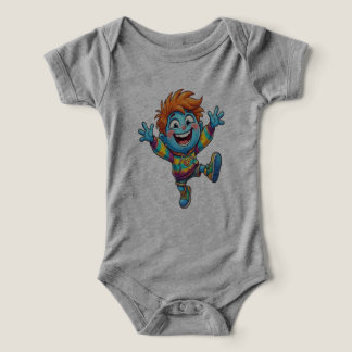 Diapered Baby Full of Joy and Energy, Boy