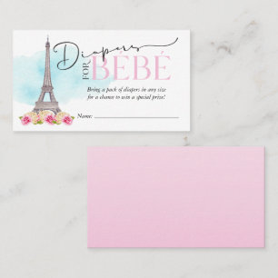 Diapers for Bébé Diaper Raffle Insert