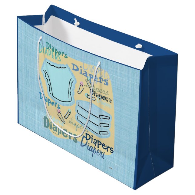 Diapers Large Gift Bag (Front Angled)