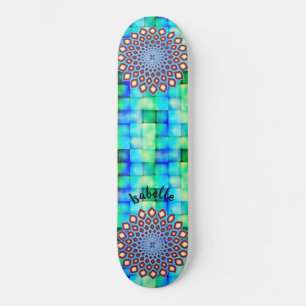 Diaphanous Swag  Elegant Mandala Style Skateboard
