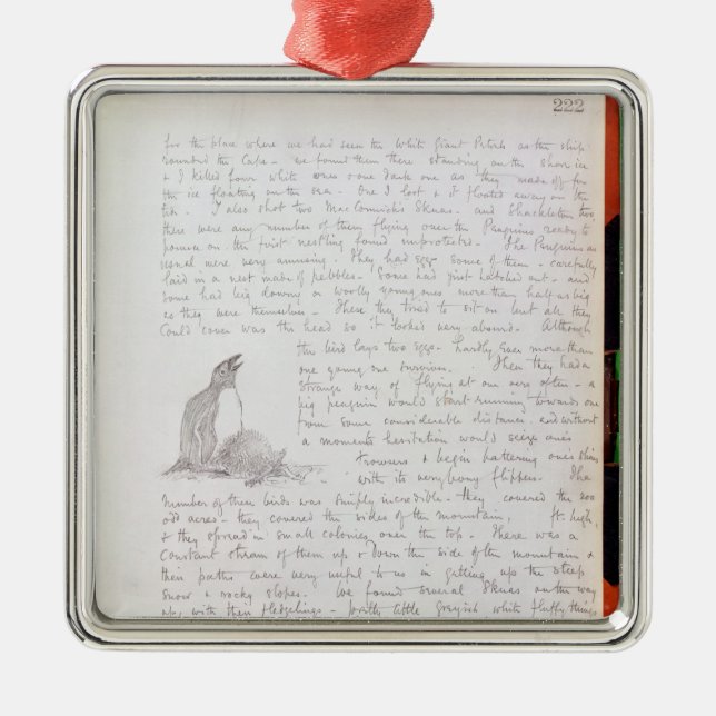 Diary Entry for 9th January, 1902 Metal Tree Decoration (Front)