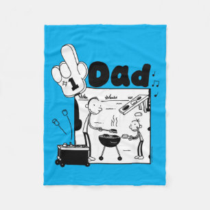 Diary Of A Wimpy Kid Frank And Greg Bbq Fathers Fleece Blanket