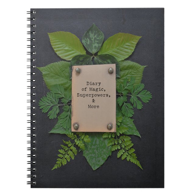 Diary of Superpowers Spiral Notebook (Front)