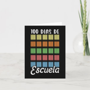 Dias De Escuela Class 100 Days Of School Pupil Kid Card