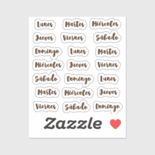 Dias de la semana tiny latte