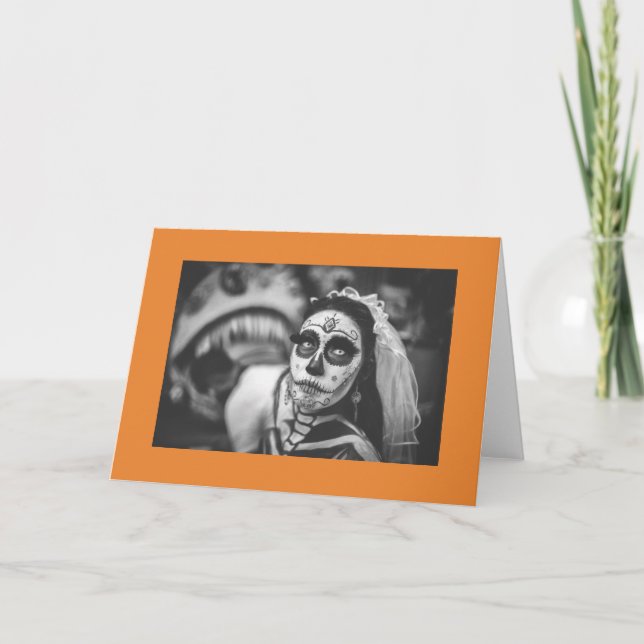 DIAS DE LOS MUERTOS Folded Greeting Card (Front)
