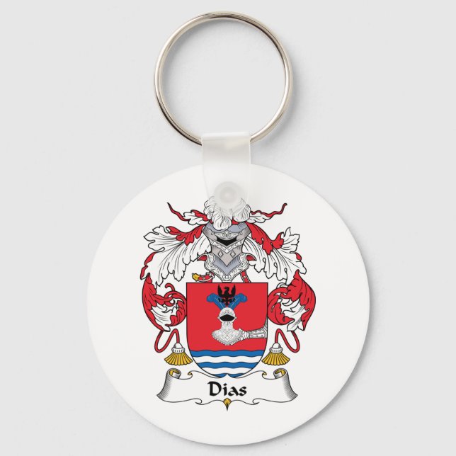 Dias Family Crest Key Ring (Front)
