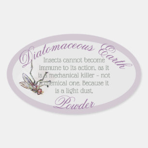 diatomaceous earth oval sticker