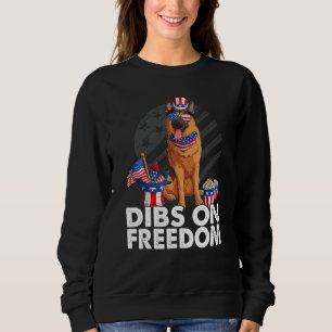 Dibs on Freedom German shepherd 4th of July US Fla Sweatshirt