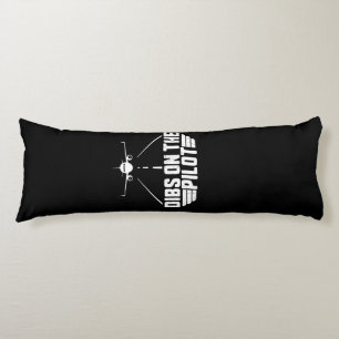 Dibs On Pilot Aviation Aircraft Plane Girlfriend Body Cushion