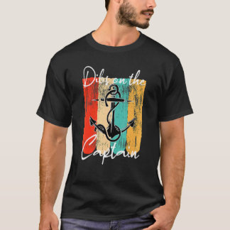 Dibs On The Captain Captain Wife Retro Vintage De T-Shirt