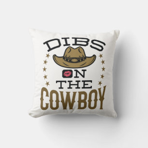 Dibs on the Cowboy Cute Wife Girlfriend Fiance Cushion