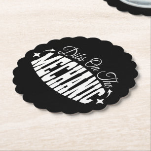 Dibs On The Mechanic Car Maintenance Repairman Dad Paper Coaster