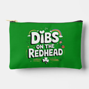 Dibs On The Redhead Funny St Patrick's Day Accessory Pouch