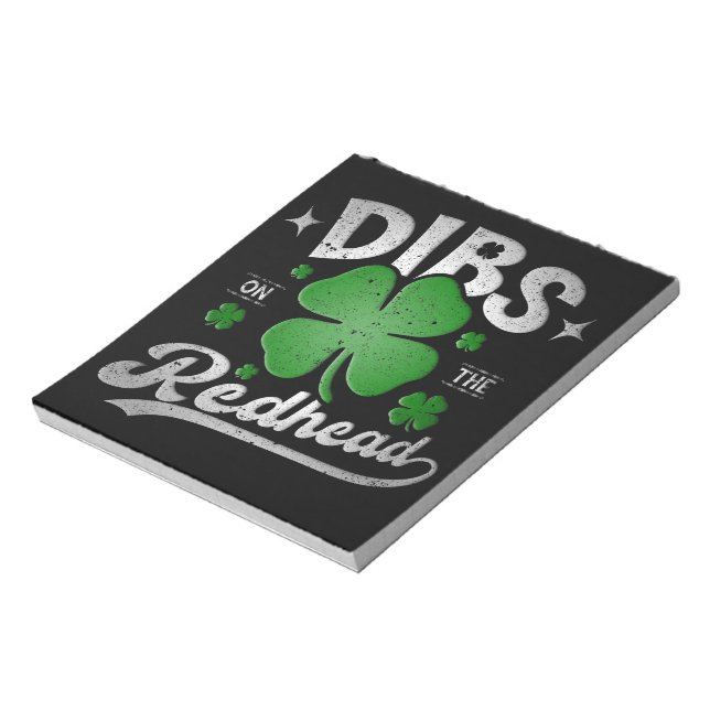 Dibs On The Redhead Funny St Patrick's Day Notepad (Rotated)