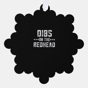 Dibs On The Redhead St Patricks Day Pattys I Love Tree Decoration Card