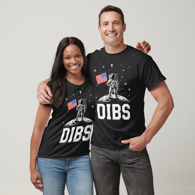 Dibs Patriotic American Moon Landing T-Shirt (Unisex)