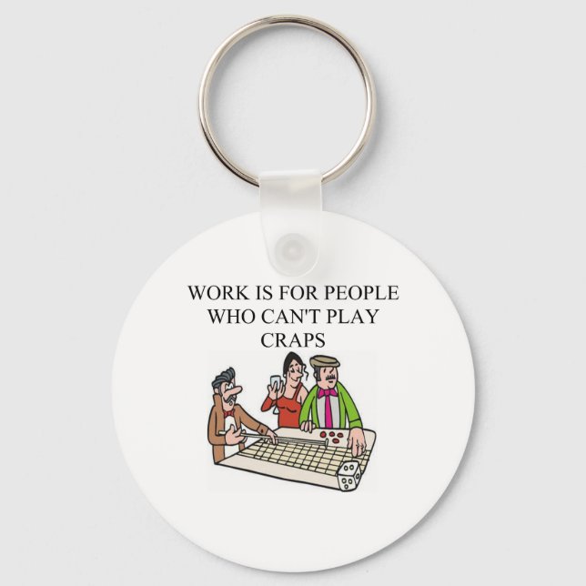 dice and  craps players key ring (Front)