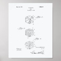 Dice Apparatus 1925 Patent Art White Paper