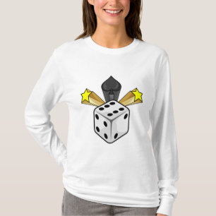 Dice at Poker with Spades & Stars T-Shirt