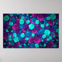 Dice background multicoloured d