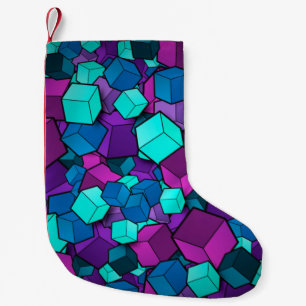 Dice background multicoloured d small christmas stocking