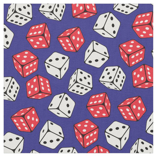 Dice Board Games Gambling Fabric (Close Up)