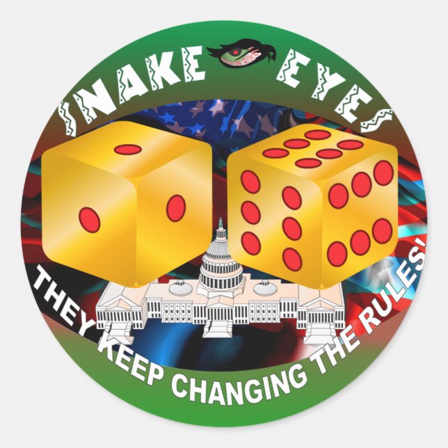 Dice-changing Rules 1R Classic Round Sticker (Front)
