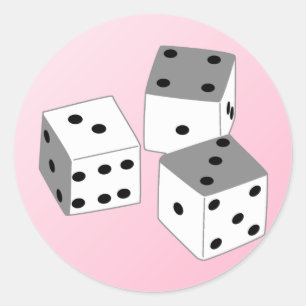 Dice Classic Round Sticker