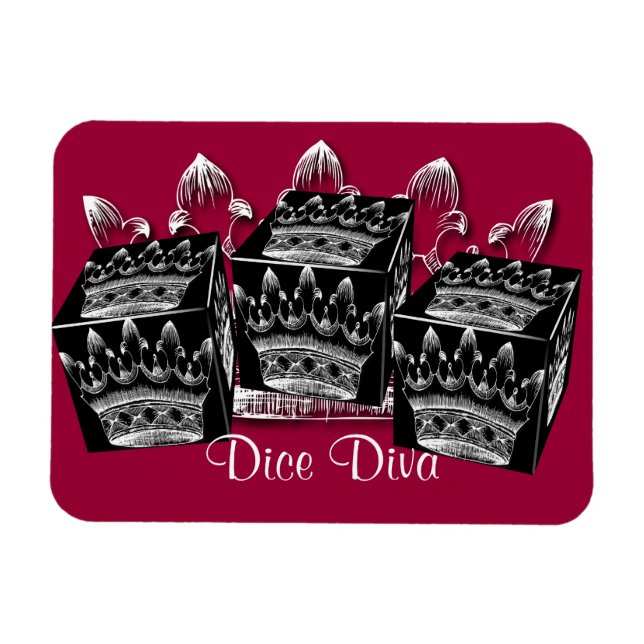 dice diva magnet (Horizontal)