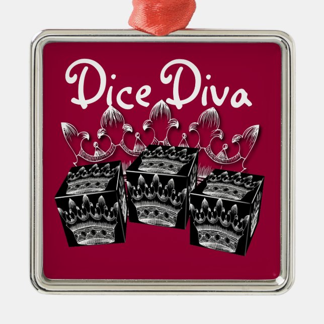 dice diva ornament (Front)