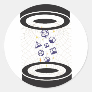 Dice Field Classic Round Sticker