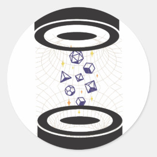 Dice Field Classic Round Sticker