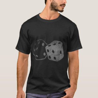 DICE Gambler Card Poker Craps Player Retro Vintage T-Shirt