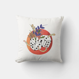Dice in Parallel Universe Cushion